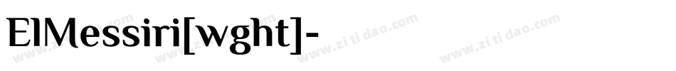 ElMessiri[wght]字体转换